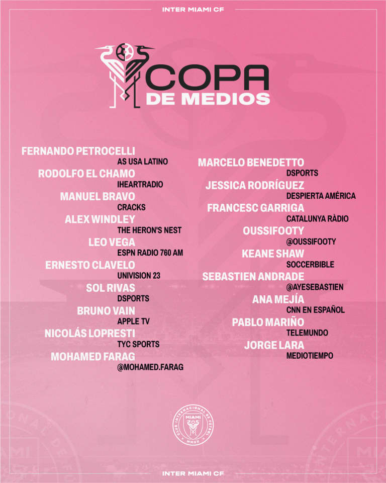 0026-IMCF - Copa de Medios - RosterPINK TEAM